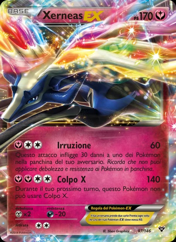 Xerneas EX card in Italian