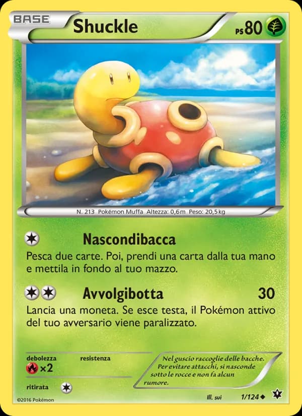 Shuckle card in Italian
