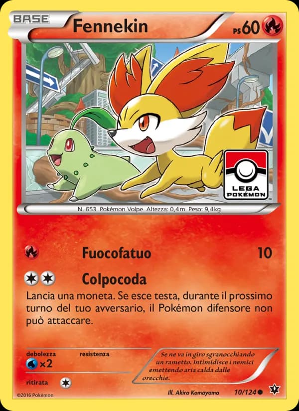 Fennekin card in Italian