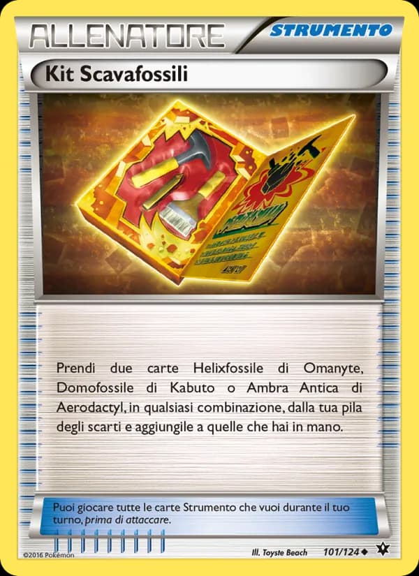 Kit Scavafossili card in Italian