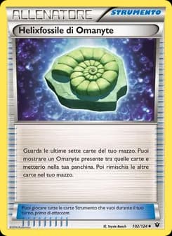 Helixfossile di Omanyte card in Italian
