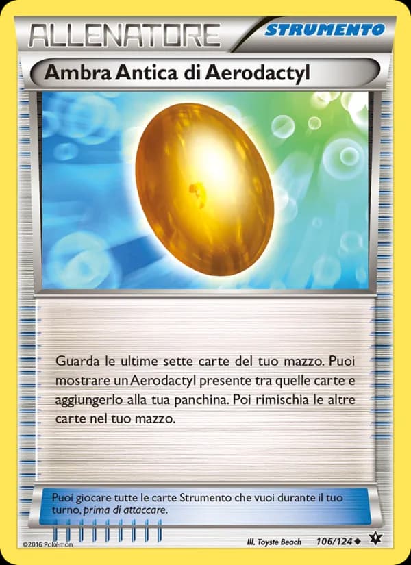 Ambra Antica di Aerodactyl card in Italian