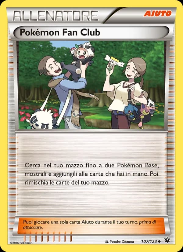 Pokémon Fan Club card in Italian