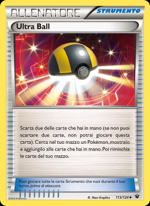 Ultra Ball card in Italian