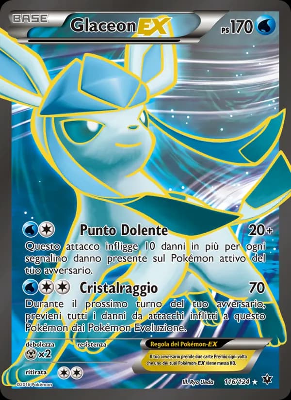 Glaceon EX card in Italian