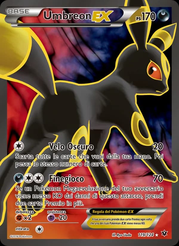 Umbreon EX card in Italian