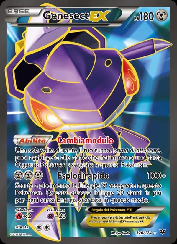 Genesect EX card in Italian