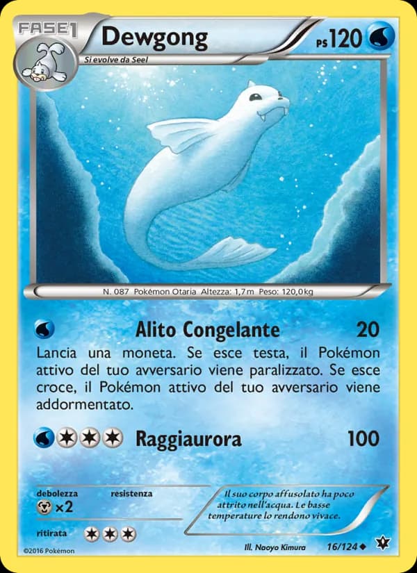 Dewgong card in Italian
