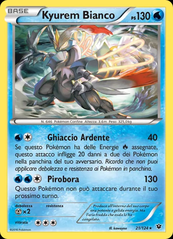 Kyurem Bianco card in Italian