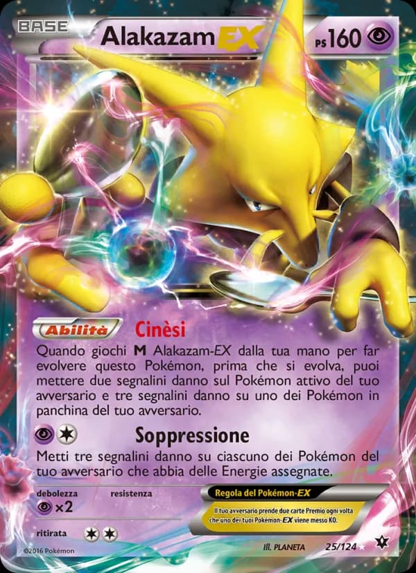 Alakazam EX card in Italian