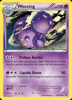 Weezing card in Italian