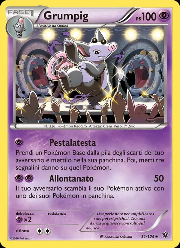Grumpig card in Italian