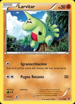 Larvitar card in Italian