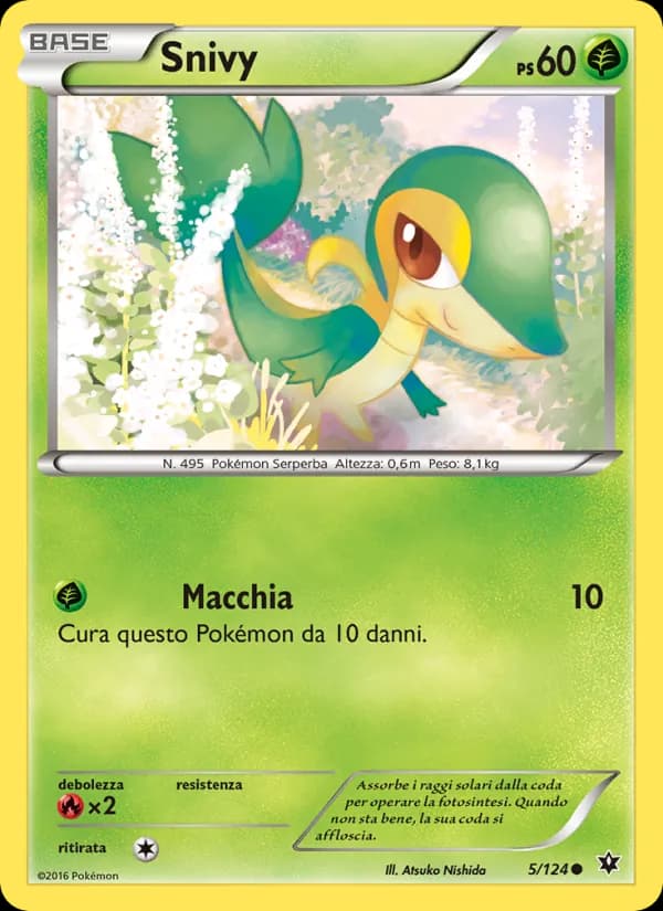 Snivy card in Italian