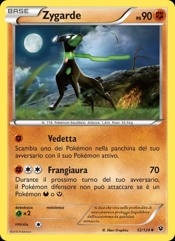 Zygarde card in Italian