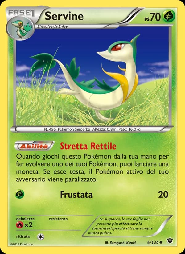 Servine card in Italian
