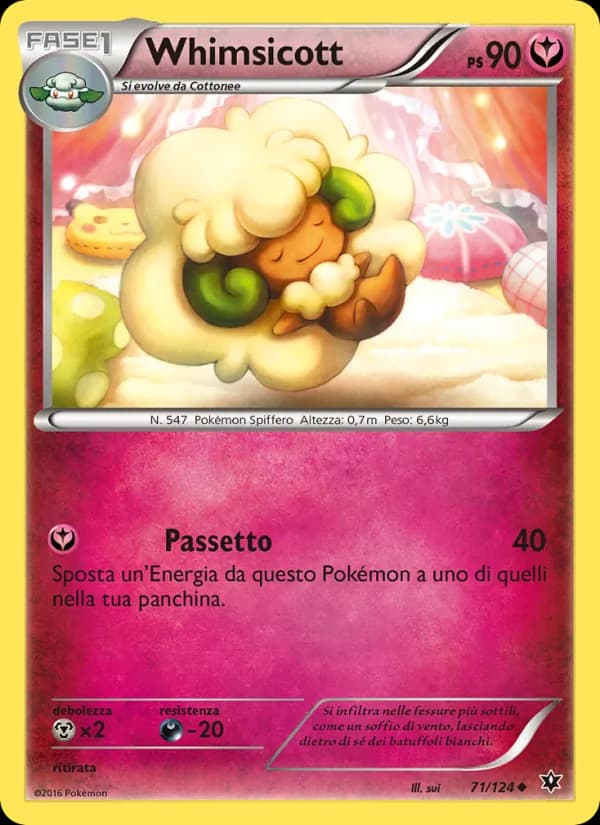 Whimsicott card in Italian