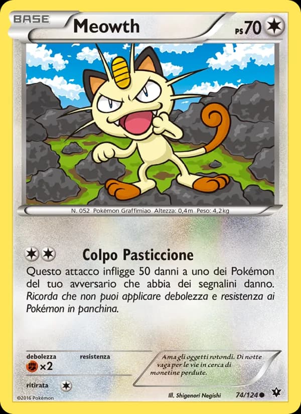 Meowth card in Italian