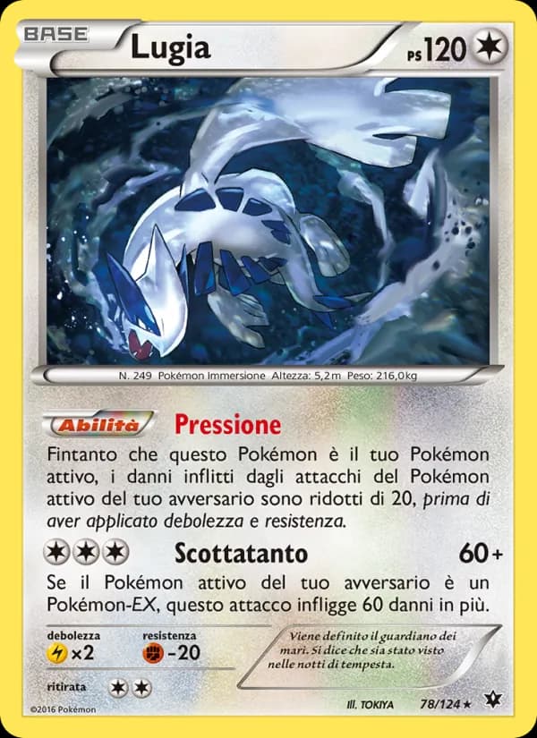 Lugia card in Italian