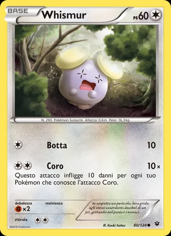 Whismur card in Italian