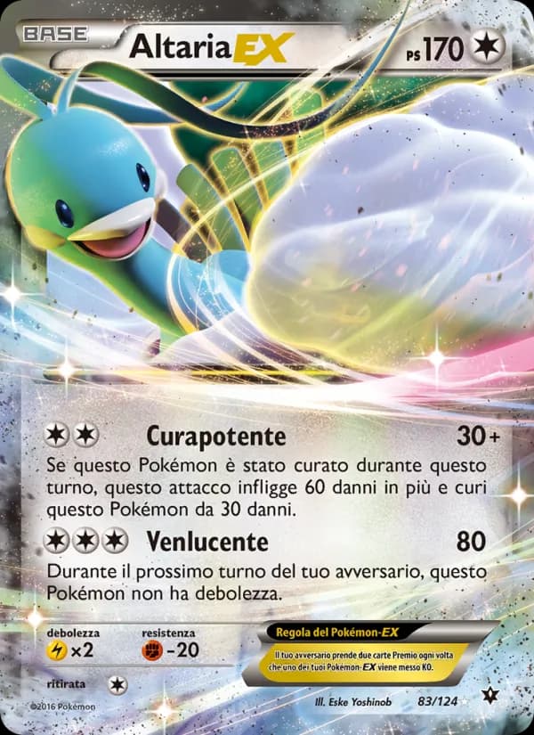 Altaria EX card in Italian