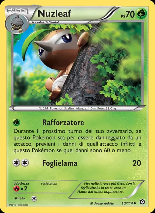 Nuzleaf card in Italian