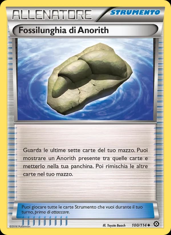 Fossilunghia di Anorith card in Italian