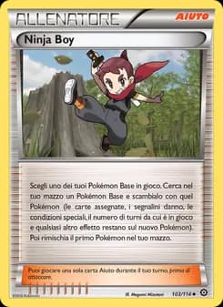 Ninja Boy card in Italian