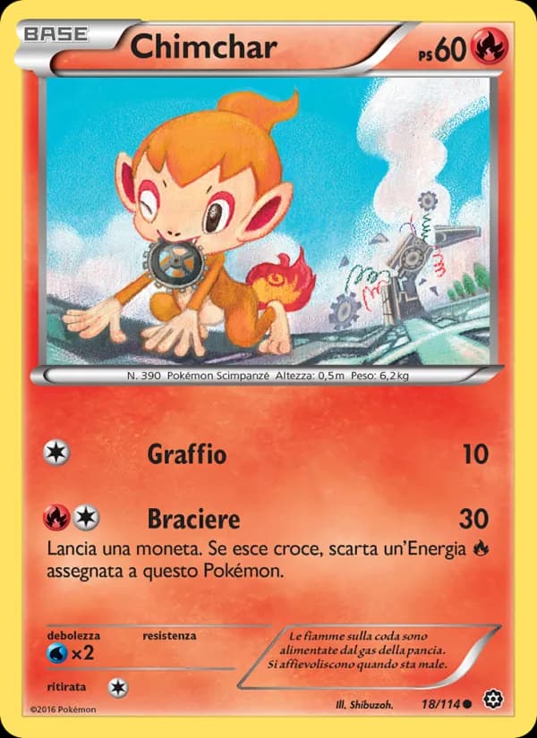 Chimchar card in Italian