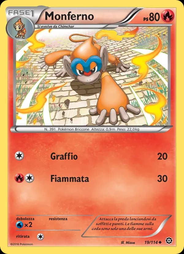 Monferno card in Italian