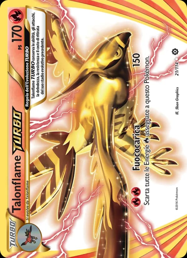 Talonflame TURBO card in Italian