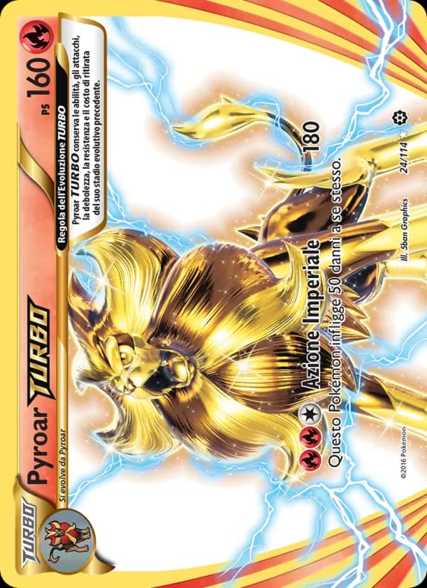 Pyroar TURBO card in Italian