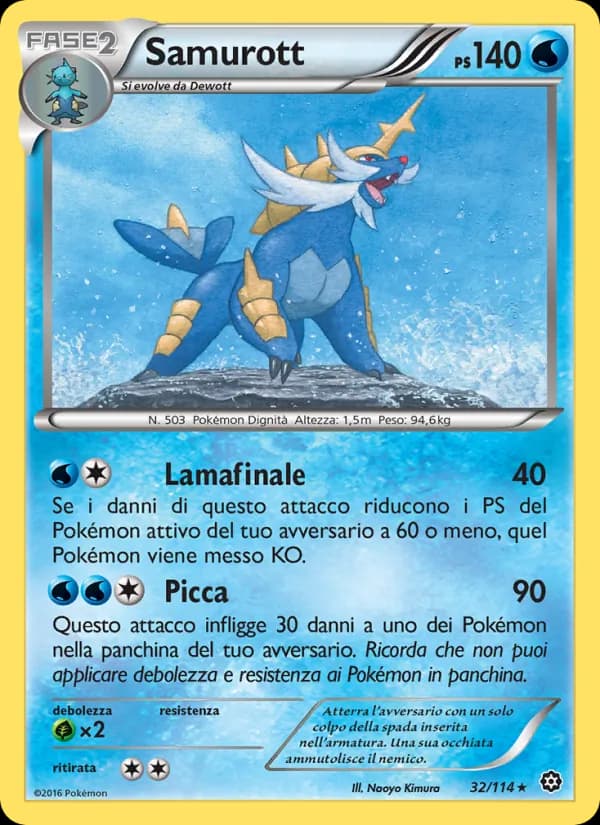 Samurott card in Italian