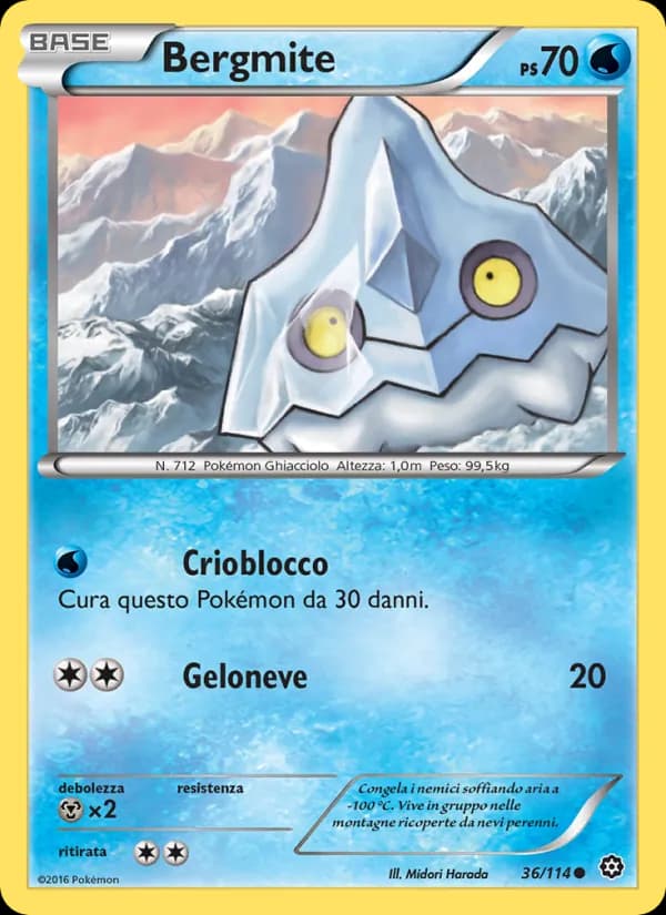 Bergmite card in Italian