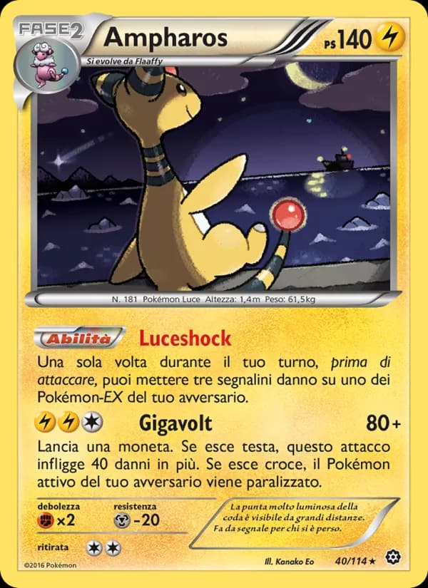 Ampharos card in Italian