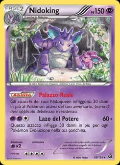Nidoking card in Italian