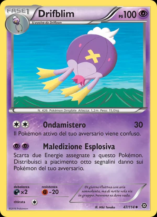 Drifblim card in Italian