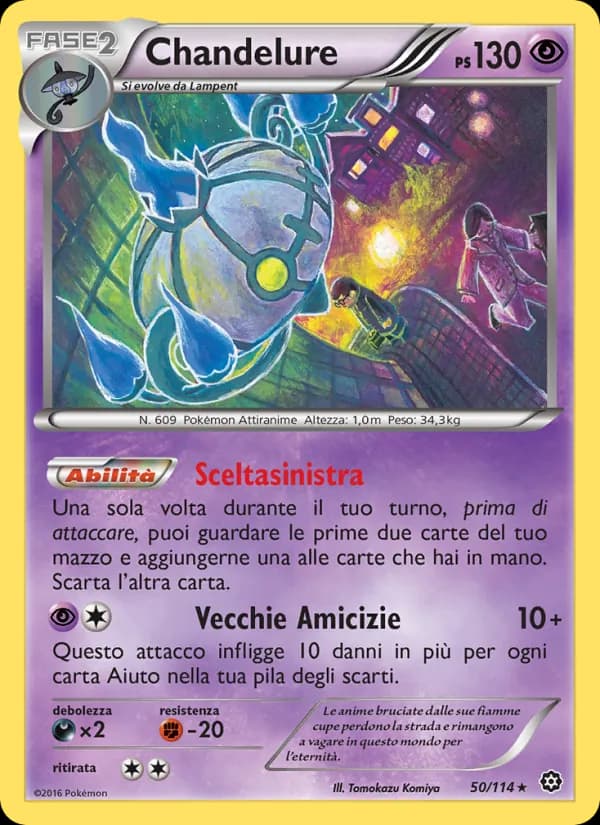 Chandelure card in Italian