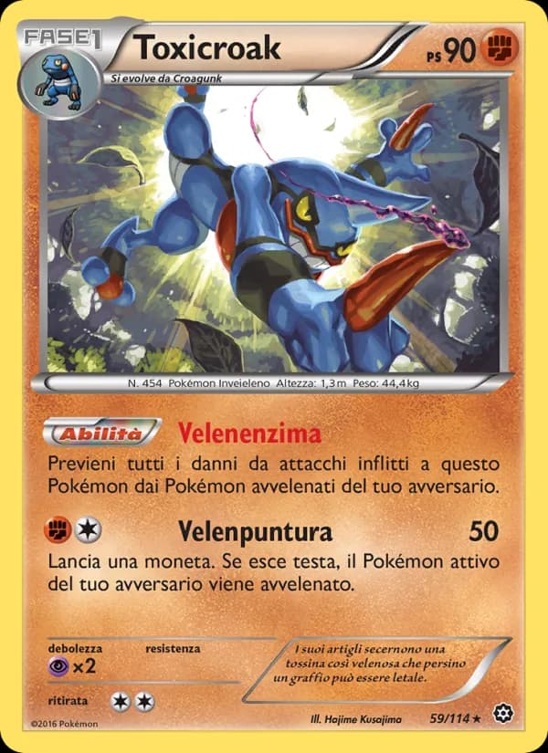 Toxicroak card in Italian