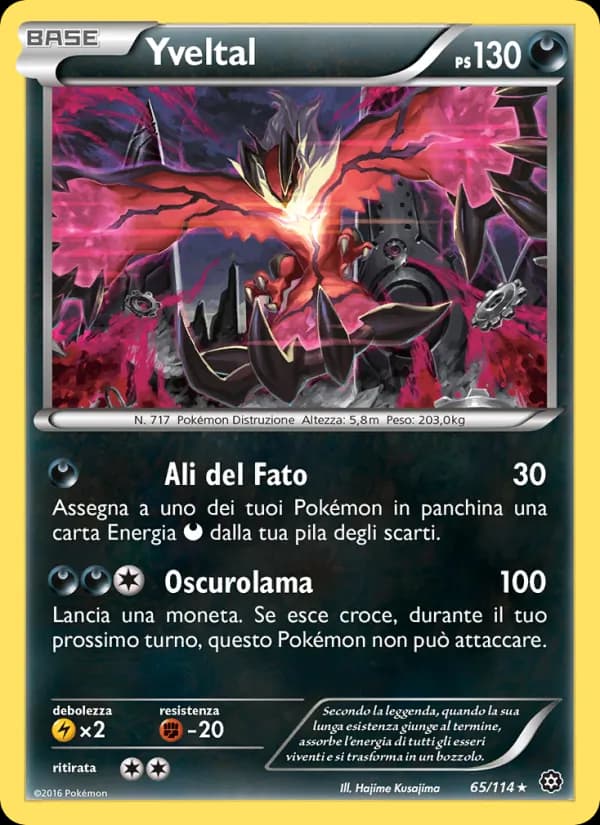 Yveltal card in Italian