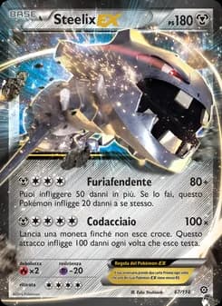 Steelix EX card in Italian