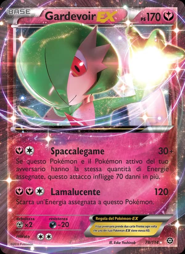 Gardevoir EX card in Italian