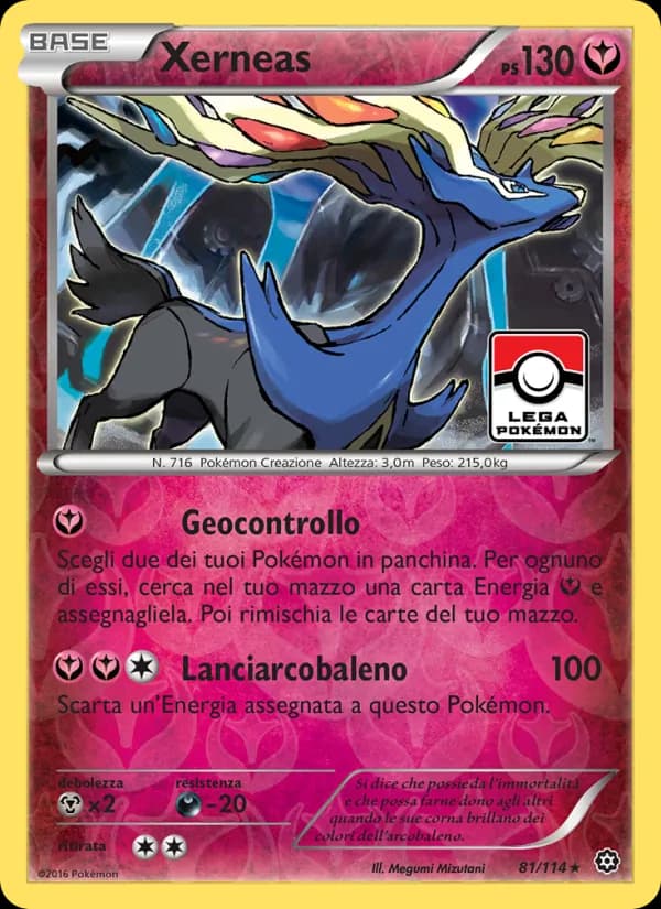 Xerneas card in Italian