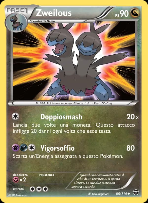 Zweilous card in Italian
