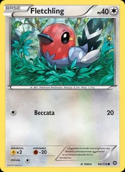 Fletchling card in Italian