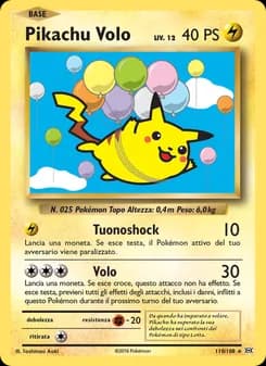 Pikachu Volo card in Italian