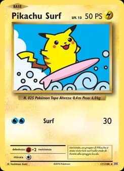 Pikachu Surf card in Italian