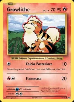 Growlithe card in Italian