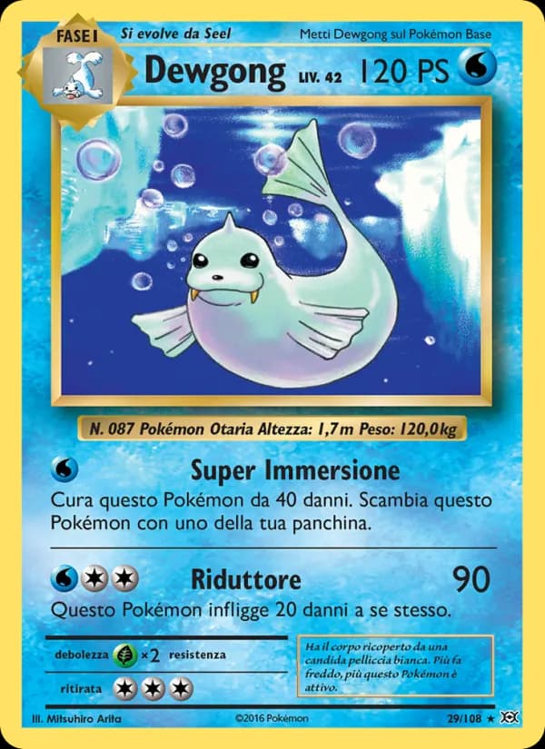 Dewgong card in Italian
