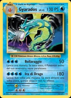 Gyarados card in Italian